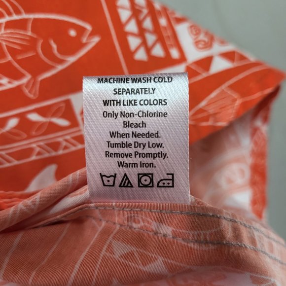 New Burnside Men's Size Medium Shirt Orange Button Short Sleeve Comfy Top - Picture 8 of 10